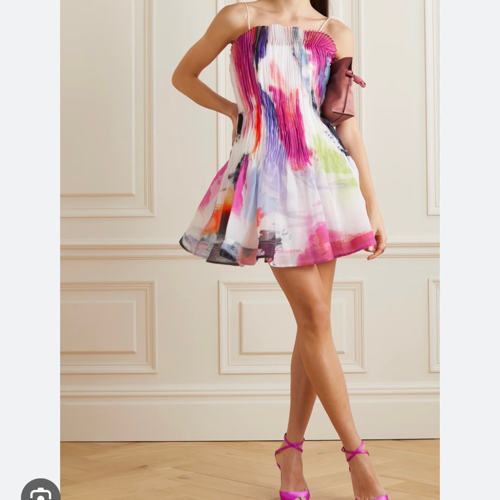 Celestial Pleated Mini Dress. UK 14 which is a US 10